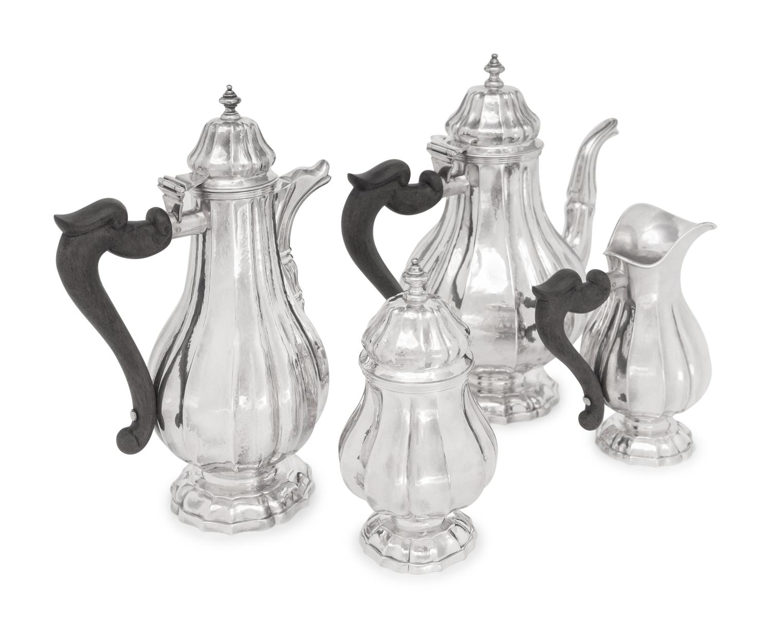 A Buccellati Silver Four-Piece Tea and Coffee Service