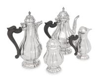 A Buccellati Silver Four-Piece Tea and Coffee Service