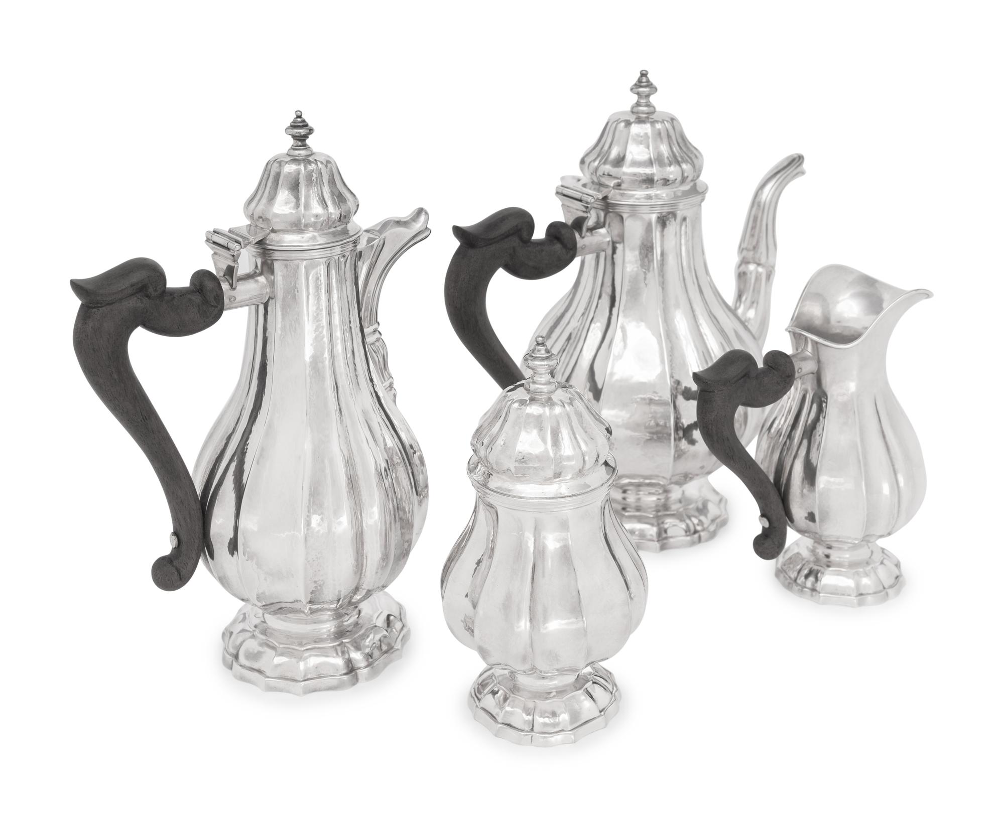 A Buccellati Silver Four-Piece Tea and Coffee Service