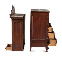 A Walnut and Curly Maple Desk and Bookcase by Jacob Werrey (1838-1893)