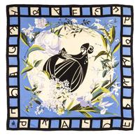 A Lanvin Silk Print Scarf, 46 x 47 inches.