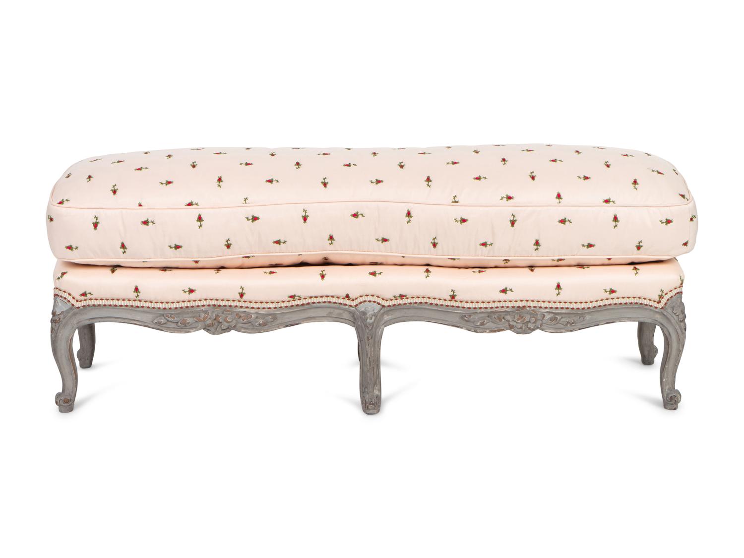 A Louis XV Grey-Painted Tabouret — THIRD QUARTER 18TH CENTURY