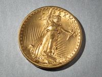A 1907 St. Gaudens-High Relief: Wire Edge $20 Gold Coin