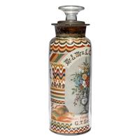 A Sand Art Bottle, Andrew Clemens (1857-1895), McGregor, Iowa, Circa 1886
