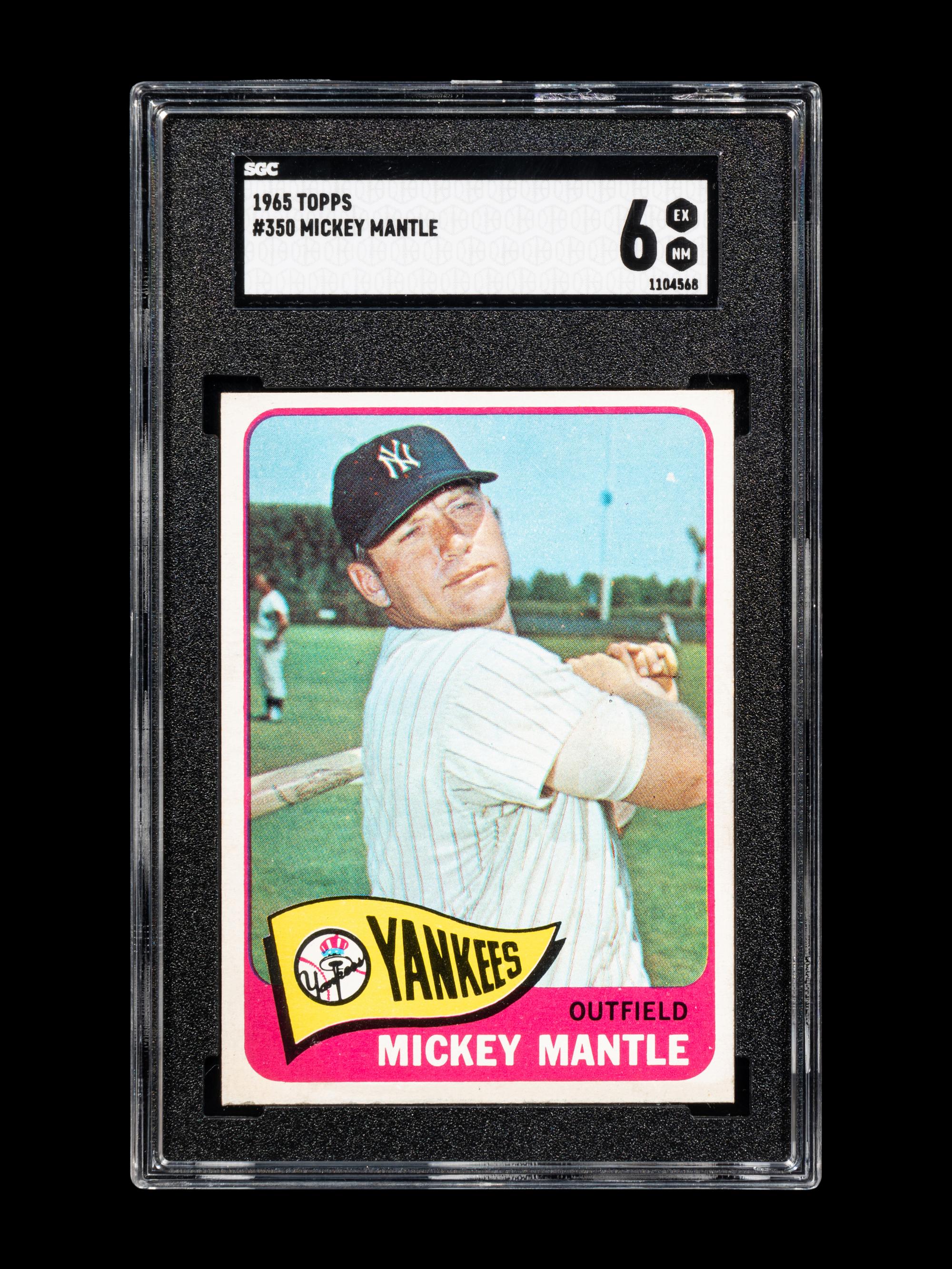 A 1965 Topps Mickey Mantle Baseball Card No. 350 (SGC 6 EX/NM)