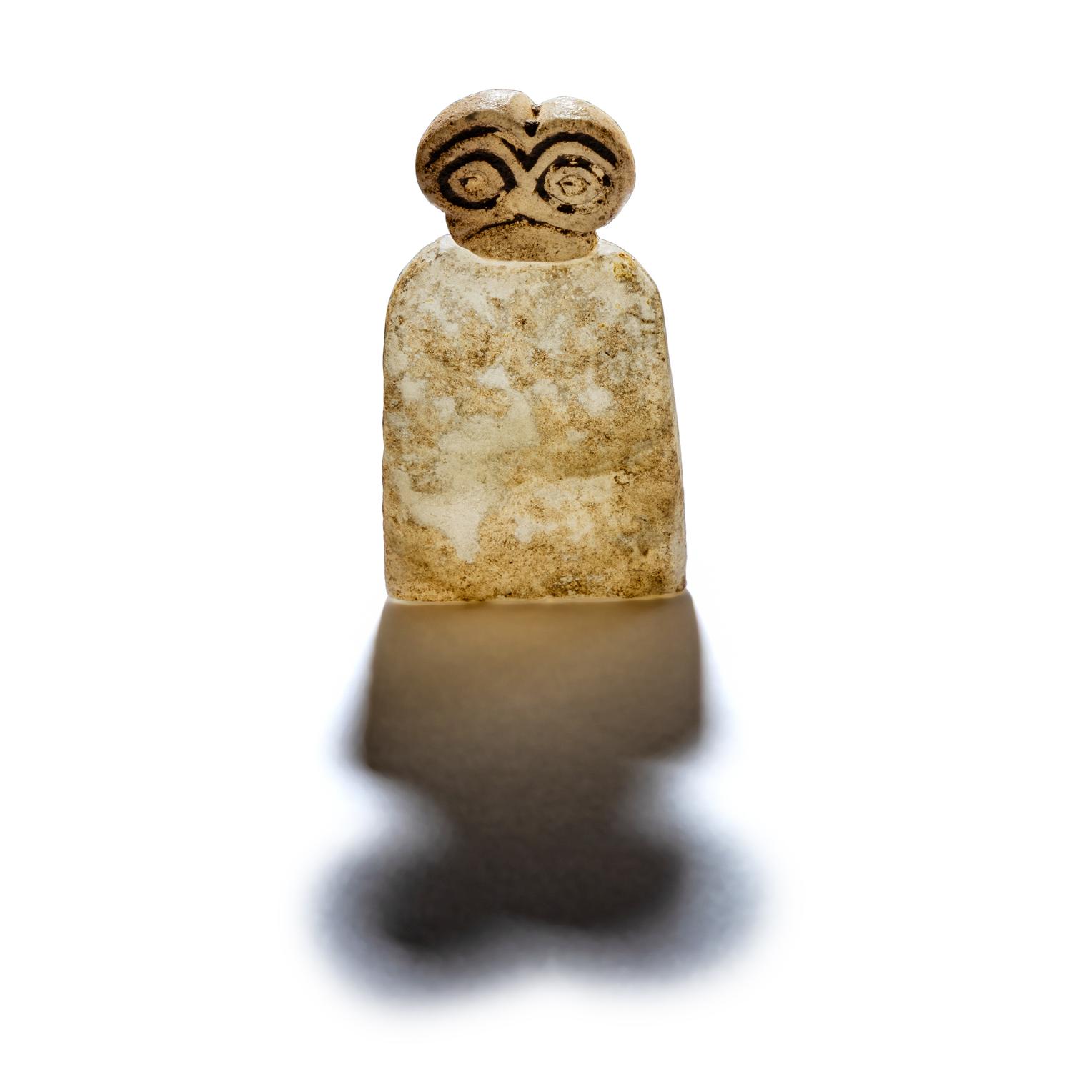 Three Tell Brak Alabaster Eye Idols