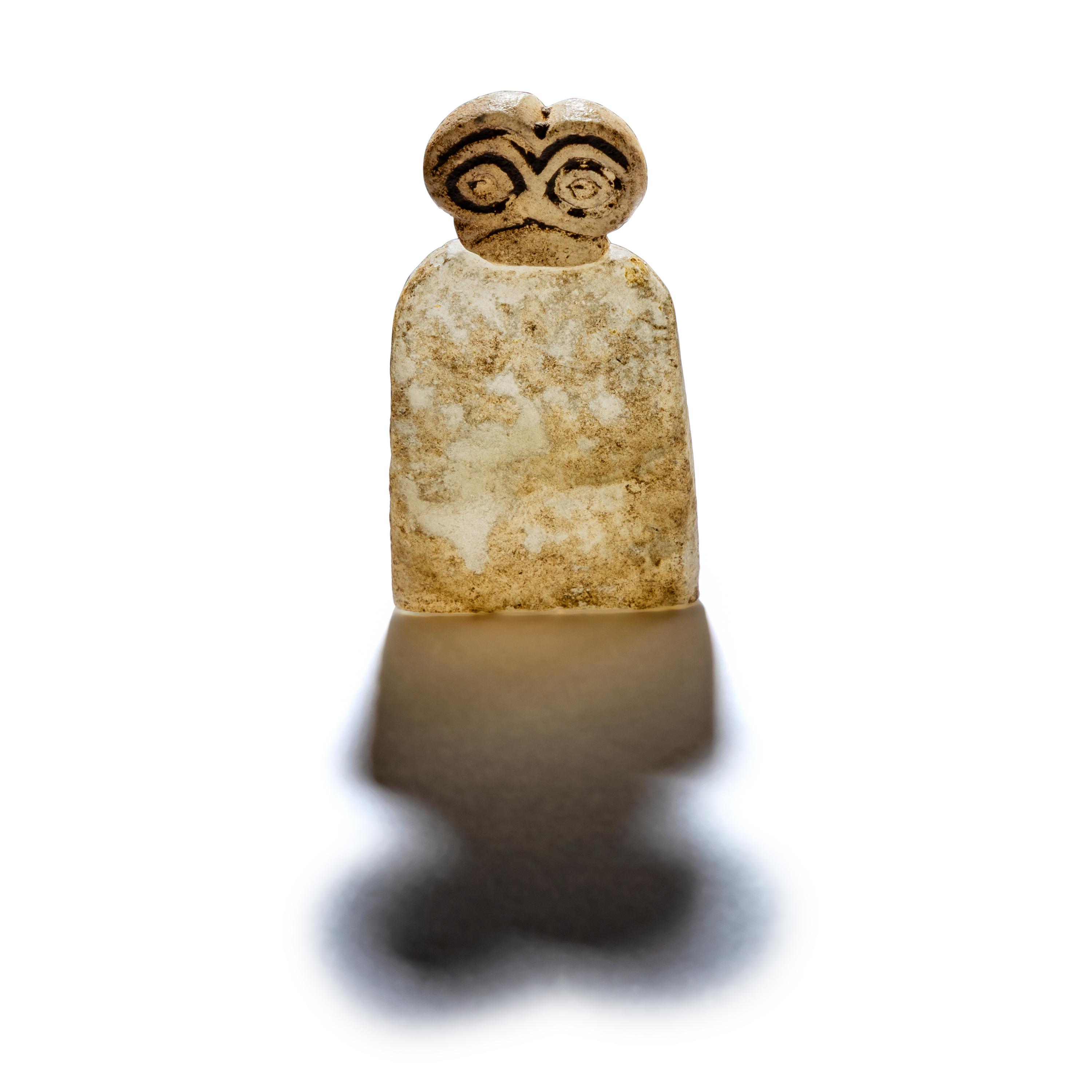 Three Tell Brak Alabaster Eye Idols