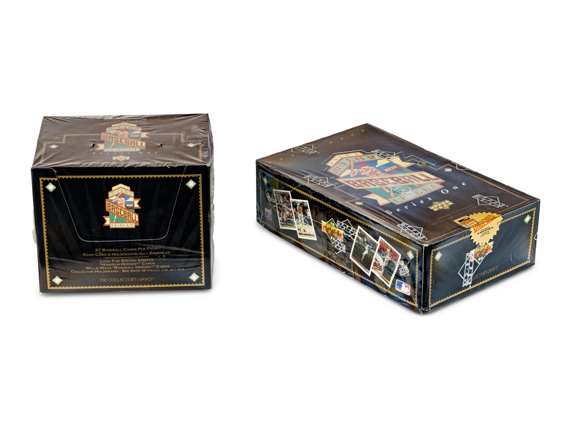 A Large Group of 1993 Unopened Baseball Card Vending Boxes (Possible Derek Jeter Rookie Cards),