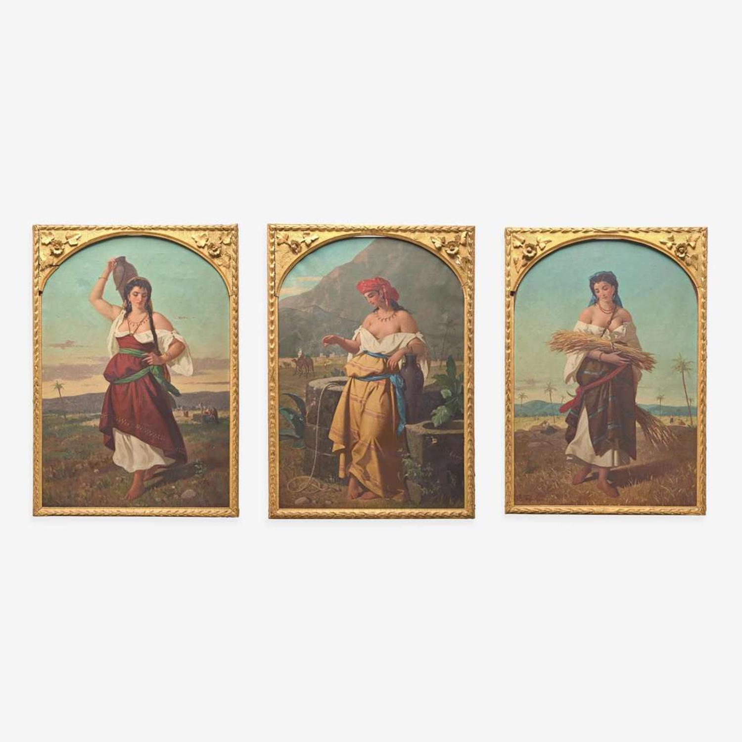 Enrico Fanfani (Italian, 1824–1885) The Water Carrier, Together with Two Companion Pieces
