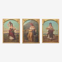 Enrico Fanfani (Italian, 1824–1885) The Water Carrier, Together with Two Companion Pieces