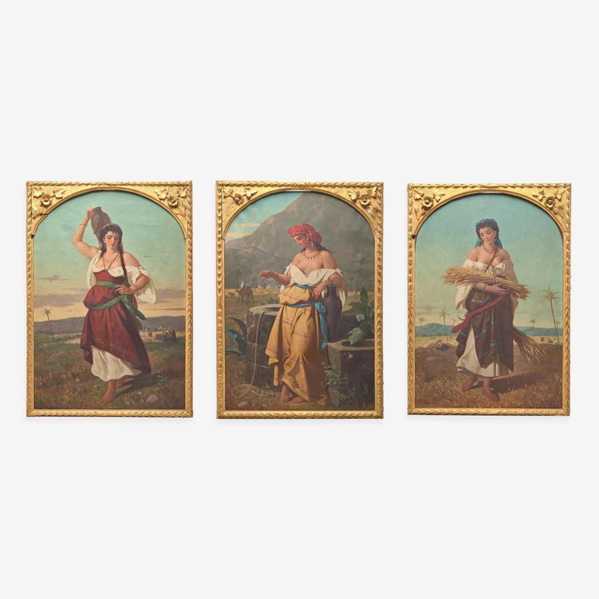 Enrico Fanfani (Italian, 1824–1885) The Water Carrier, Together with Two Companion Pieces