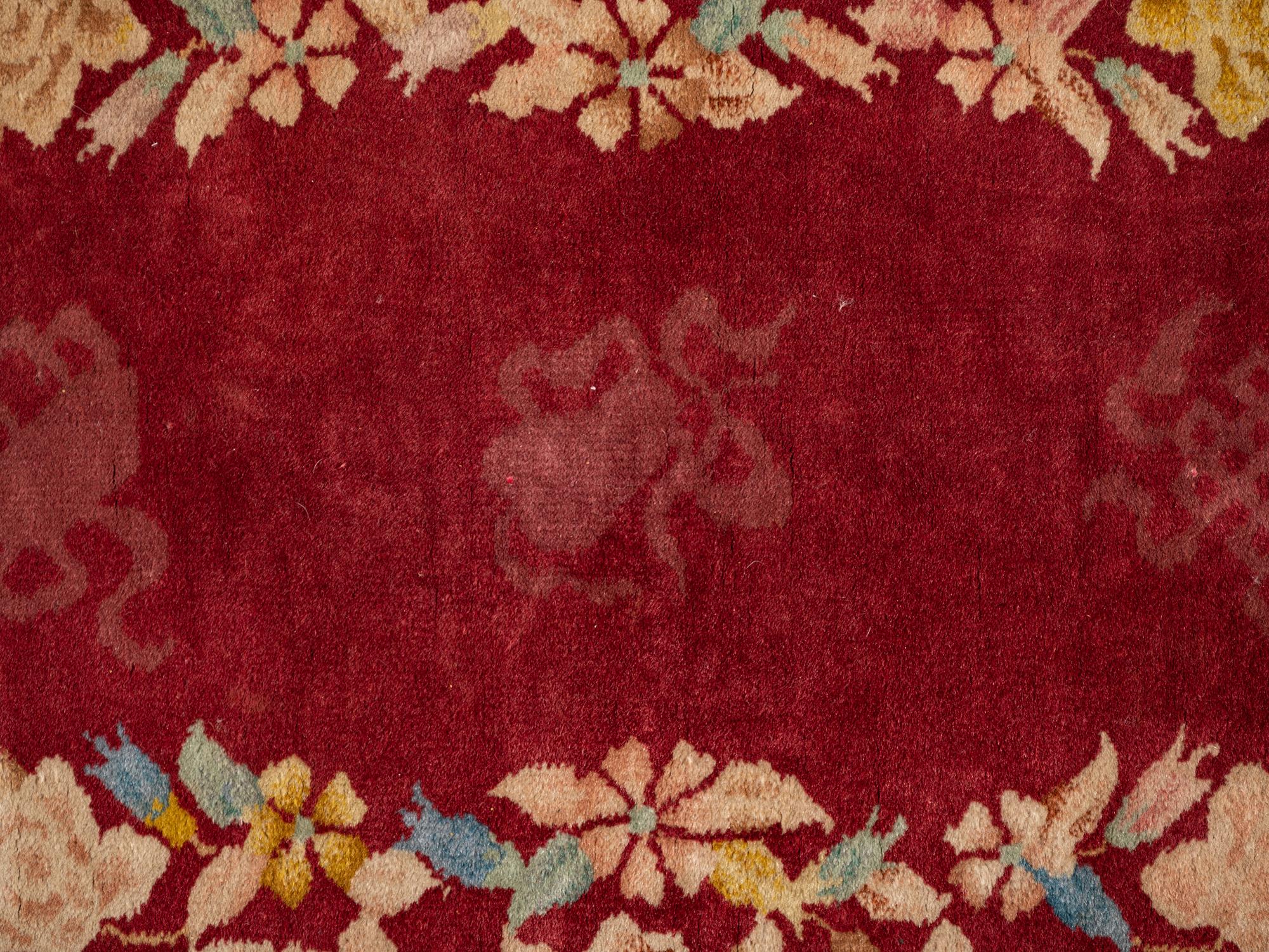 Two Chinese Art Deco Wool Rugs