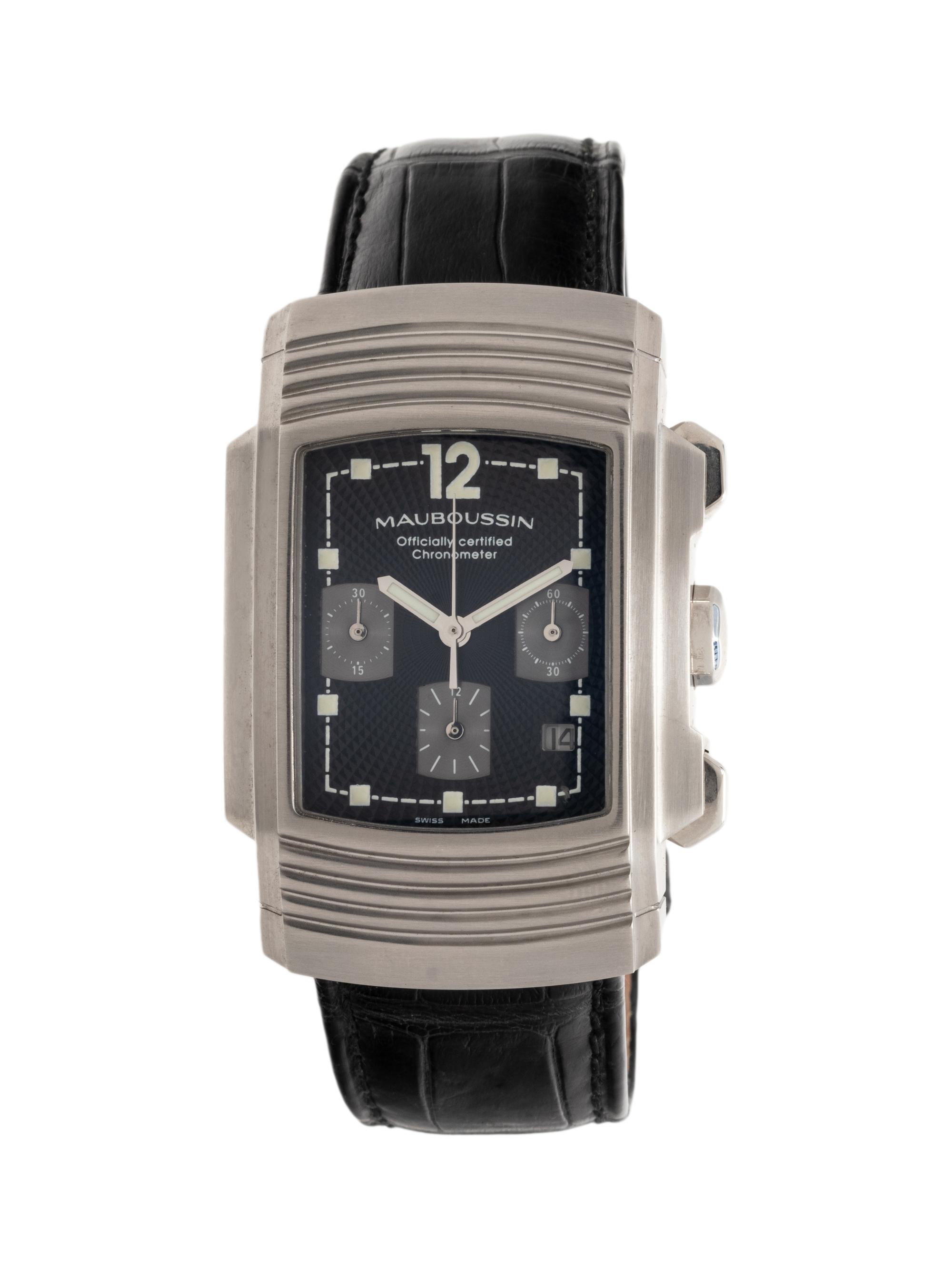 MAUBOUSSIN, REF. 05390 STAINLESS STEEL 'FOUGA' CHRONOGRAPH WATCH