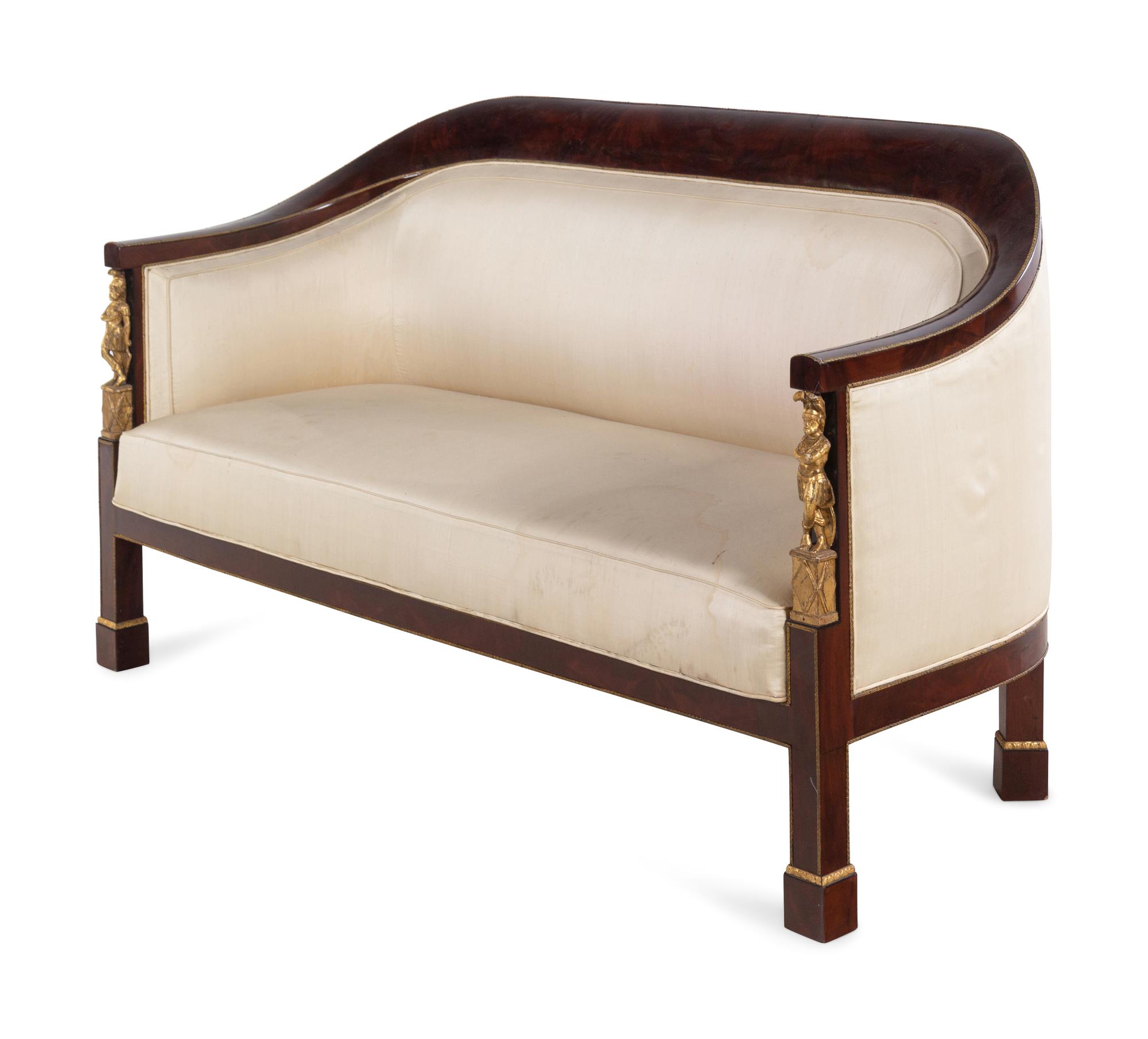 An Austrian Parcel Gilt Mahogany Sofa