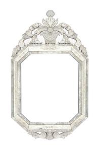 A Venetian Glass Mirror, EARLY 20TH CENTURY, Height 56 x width 32 inches. — EARLY 20TH CENTURY,