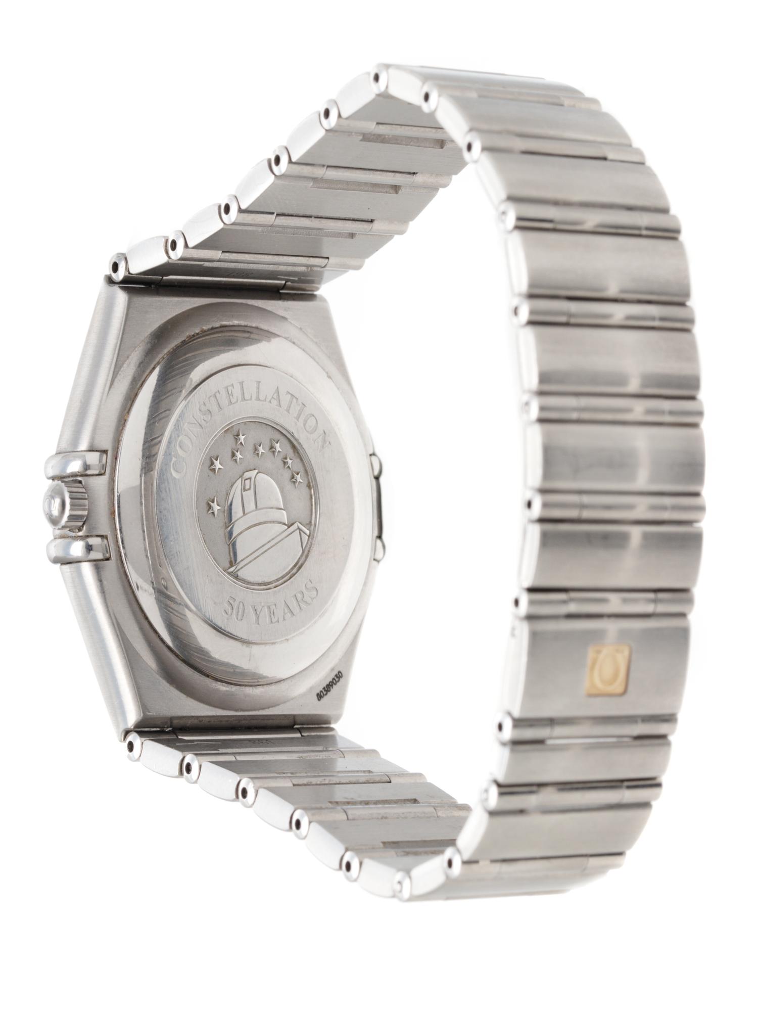 OMEGA, STAINLESS STEEL AND DIAMOND 'CONSTELLATION' WRISTWATCH