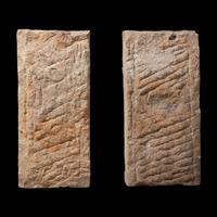 A Pair of Chinese Carved Stone Panels, 18th-19th Century — 清中期 亭台人物圖石雕一對