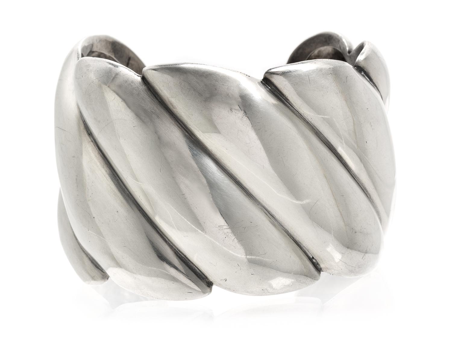 A Sterling Silver Cuff Bracelet, Margot de Taxco, Circa 1950, 44.20 dwts