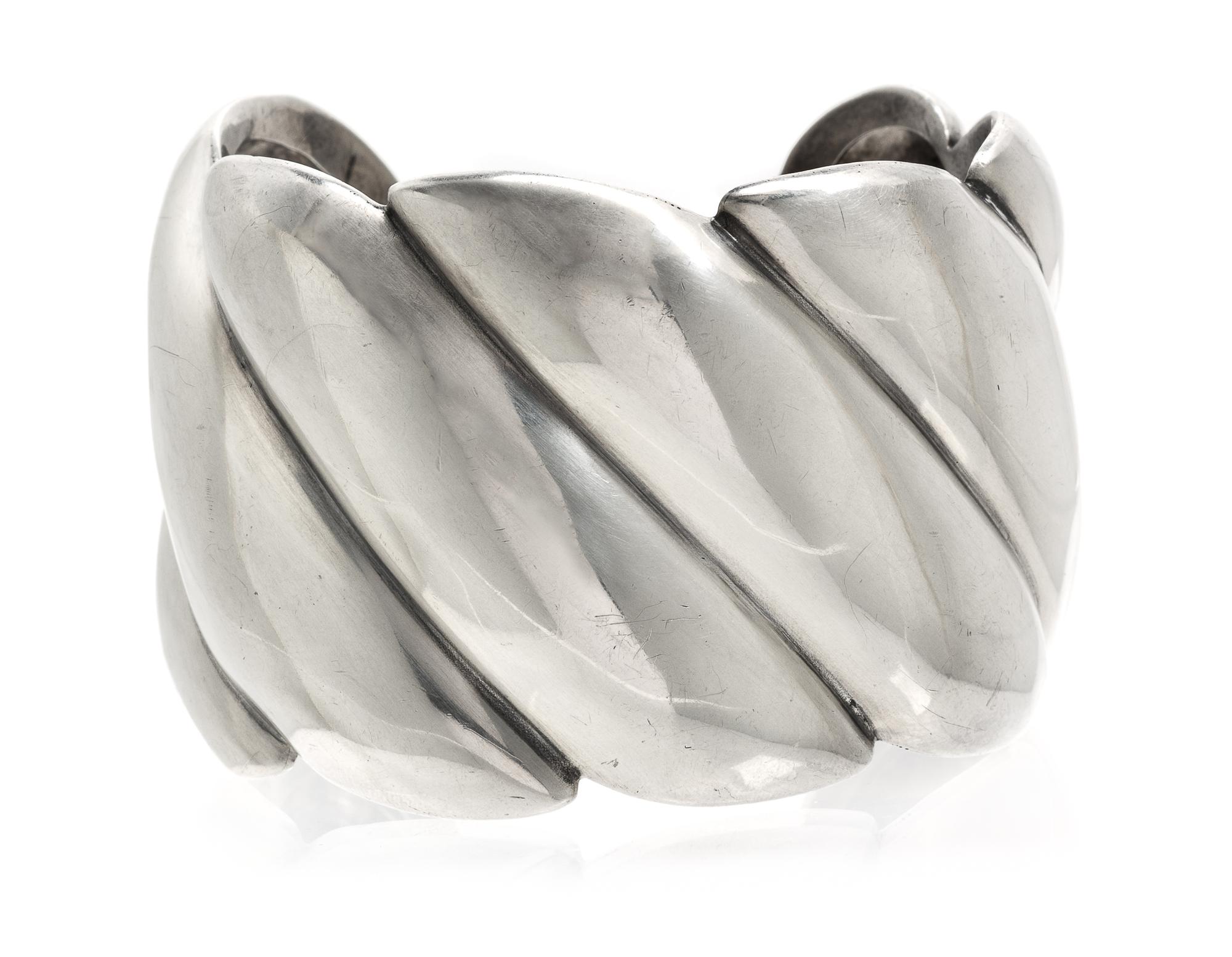 A Sterling Silver Cuff Bracelet, Margot de Taxco, Circa 1950, 44.20 dwts