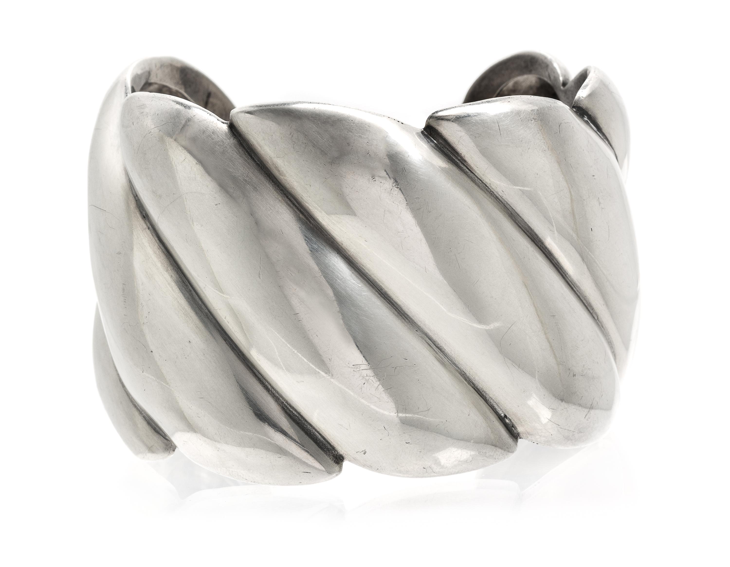 A Sterling Silver Cuff Bracelet, Margot de Taxco, Circa 1950, 44.20 dwts