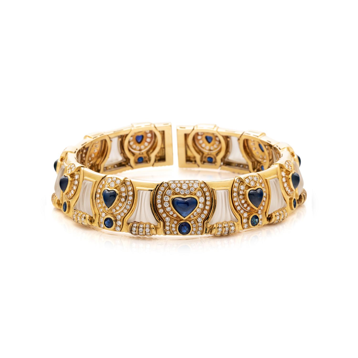SABBADINI, COLLECTION OF YELLOW GOLD, SAPPHIRE AND DIAMOND JEWELRY