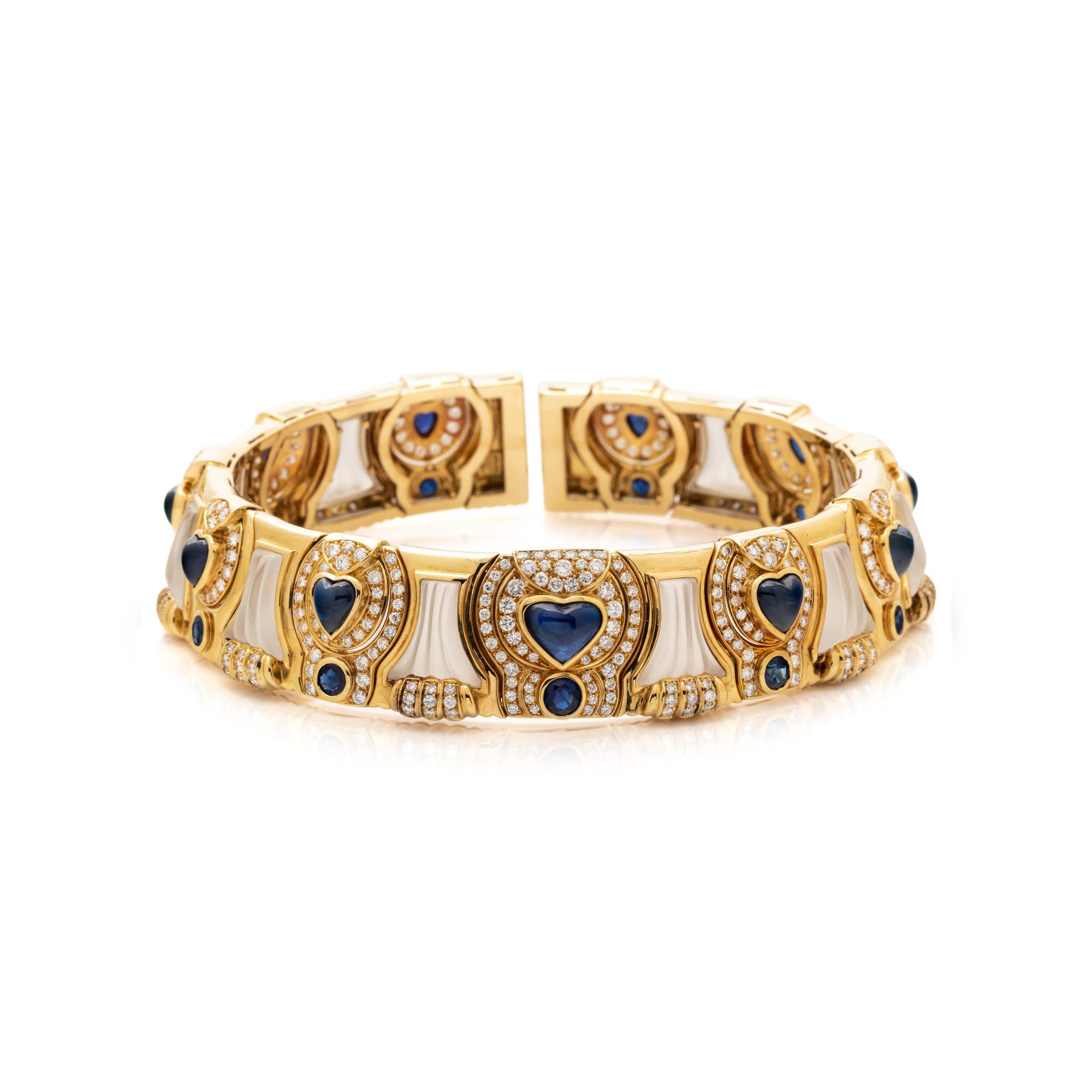 SABBADINI, COLLECTION OF YELLOW GOLD, SAPPHIRE AND DIAMOND JEWELRY