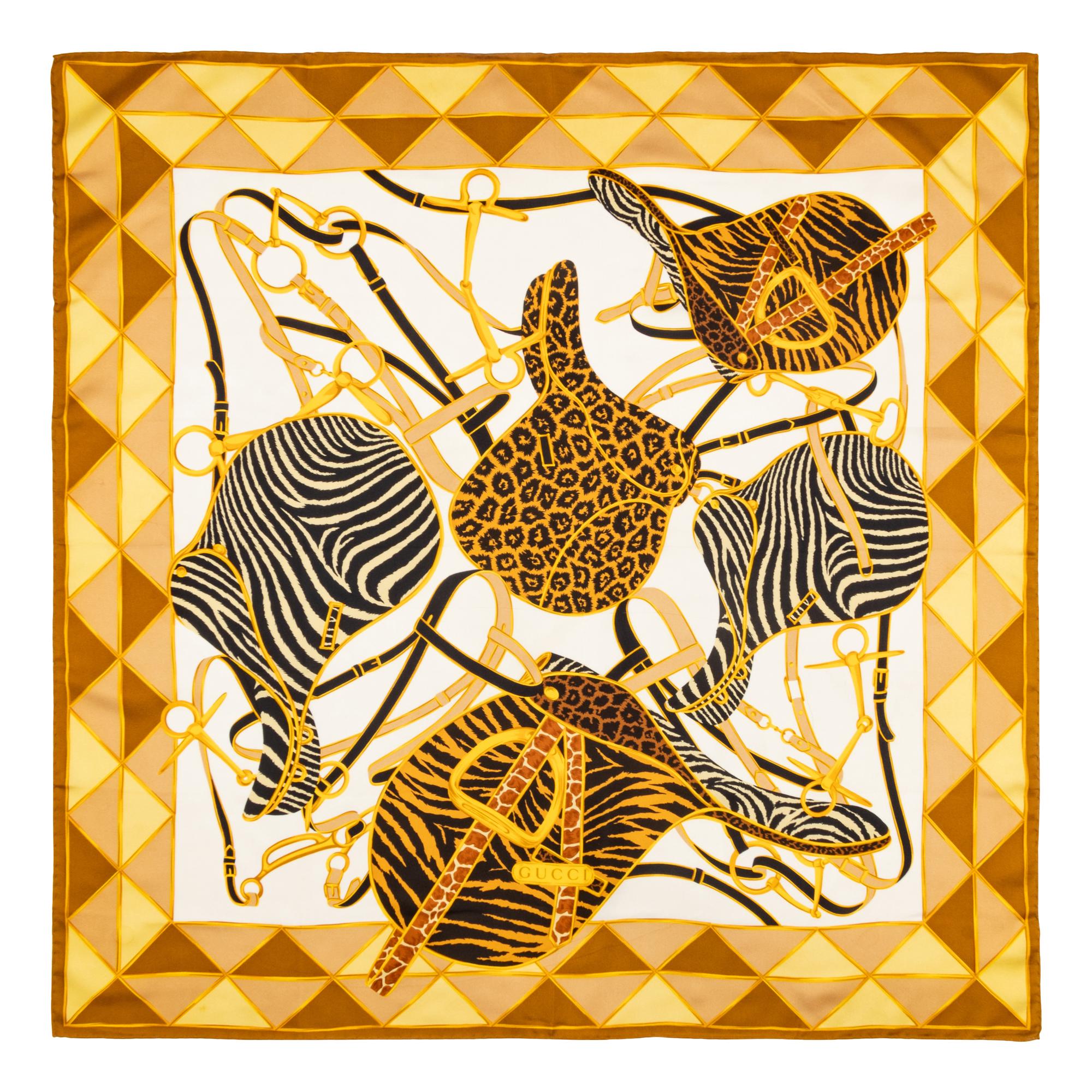 Gucci & Ferragamo, Five Silk Scarves