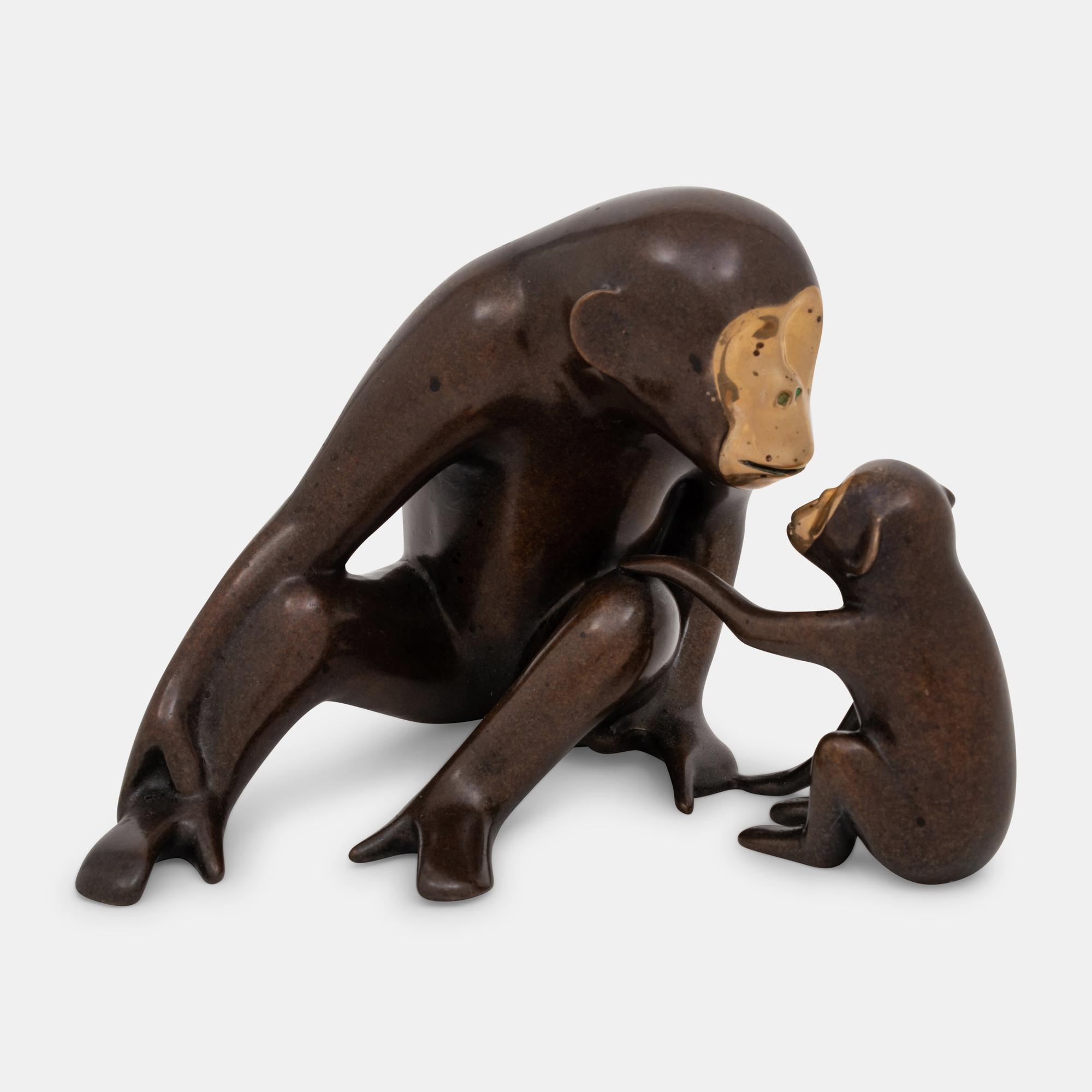 Chimp and Baby Sculpture edition 199/250