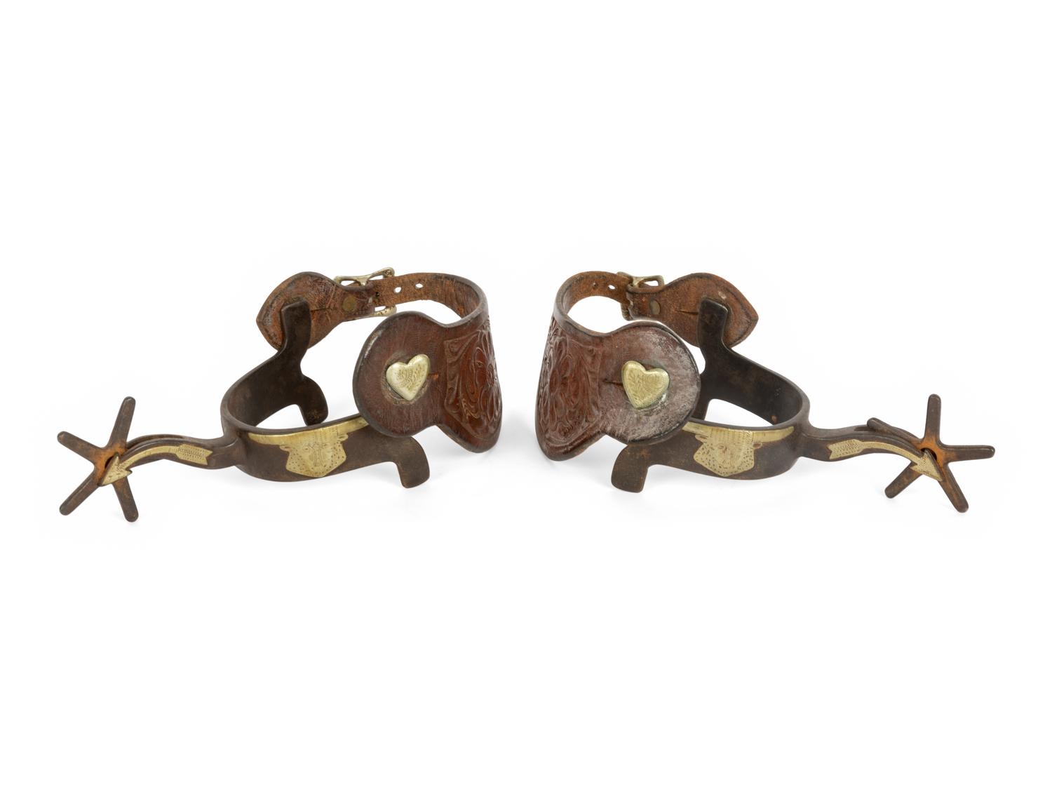 Kelly Brothers Steer Head Spurs and Crokett Spurs