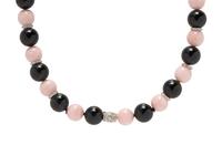 MICHELE DELLA VALLE, PINK OPAL, ONYX, AND DIAMOND NECKLACE