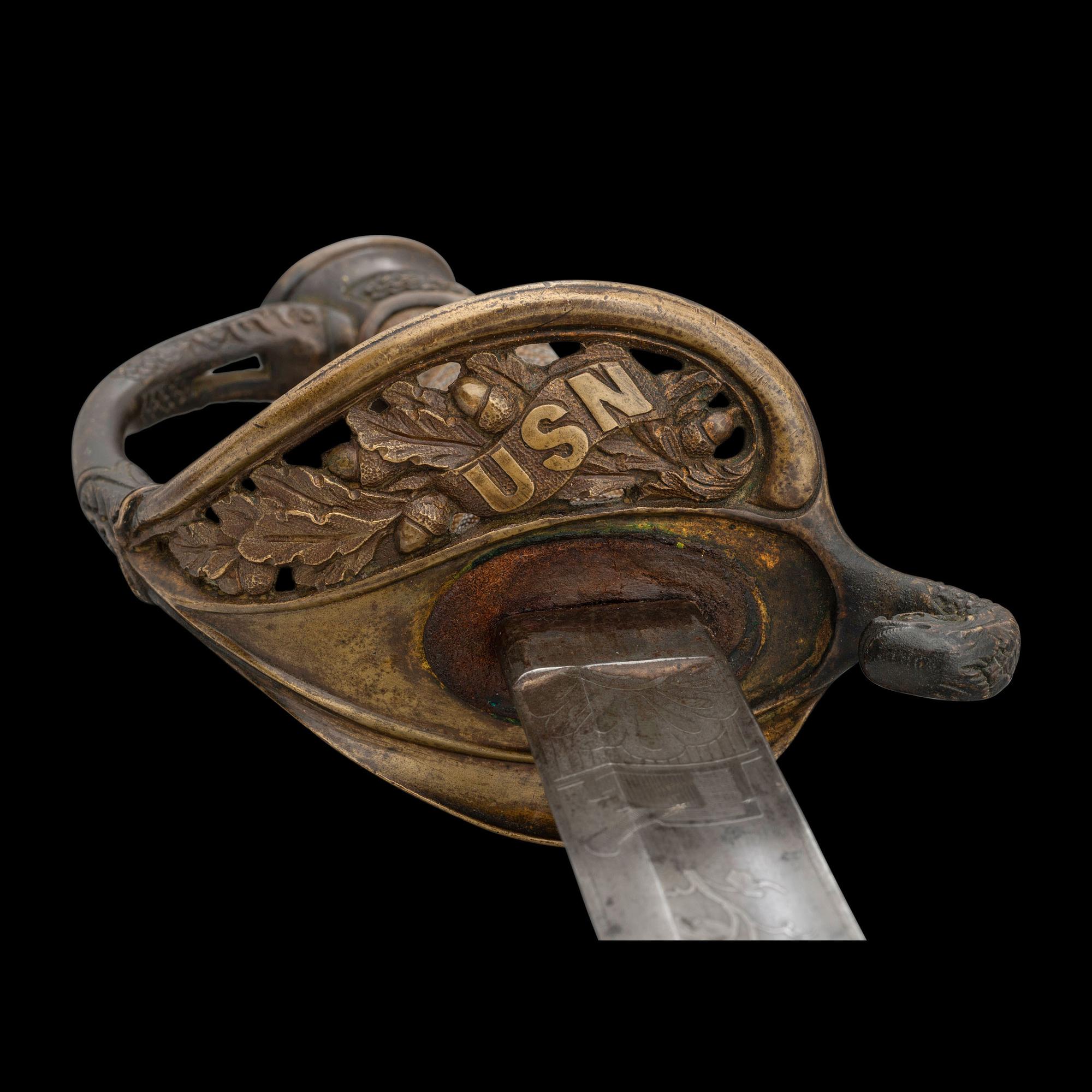 US Model 1852 Naval Officers Sword Presented to Medal of Honor Recipient Edwin Smith