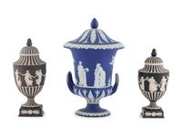 Three Wedgwood Jasperware Urns