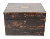 A Victorian Brass Mounted Coromandel Dressing Table Box