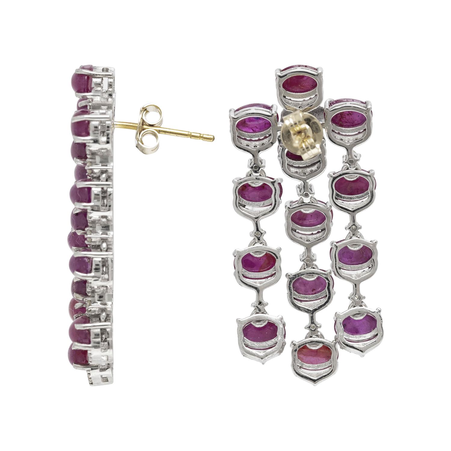 RUBY AND DIAMOND EARRINGS