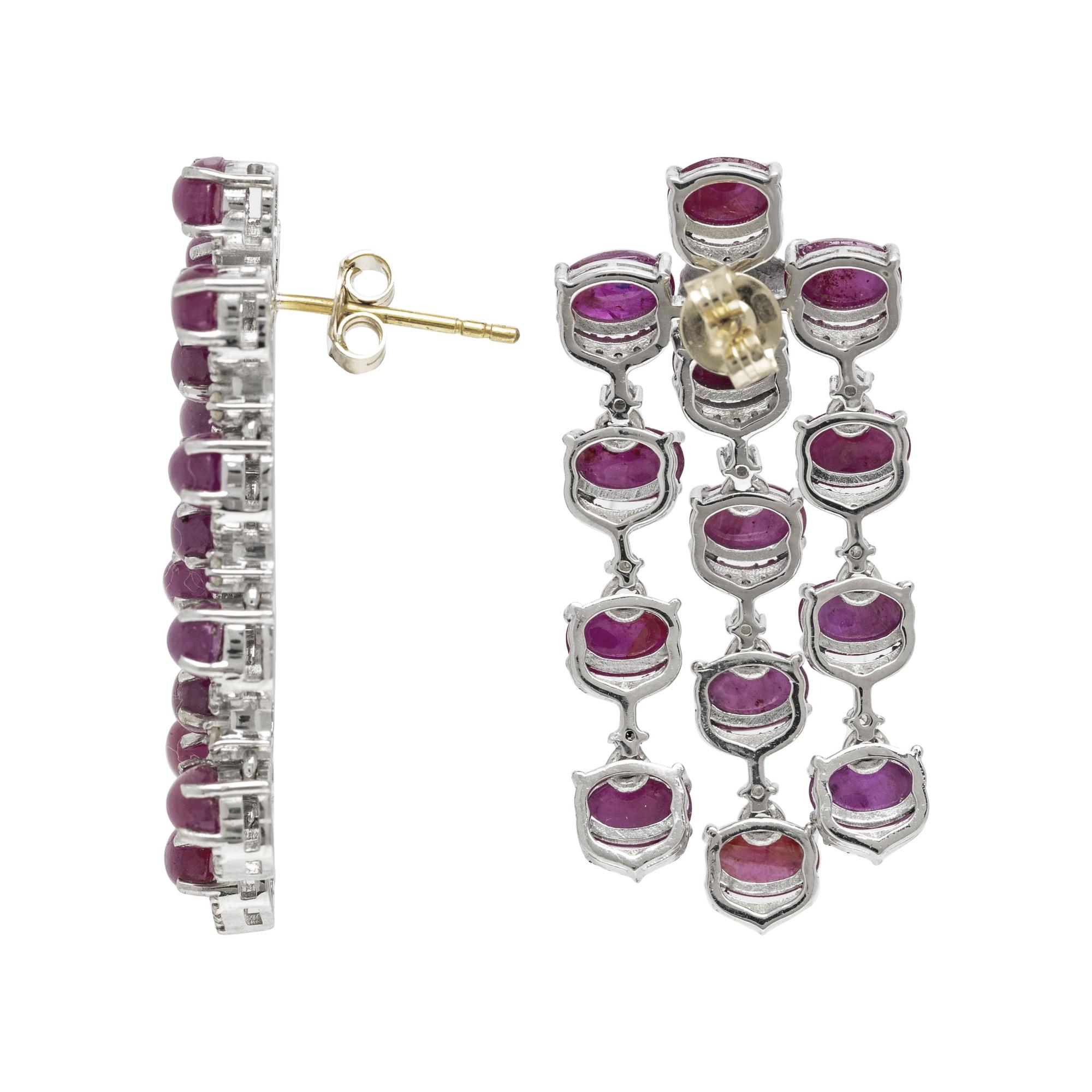 RUBY AND DIAMOND EARRINGS