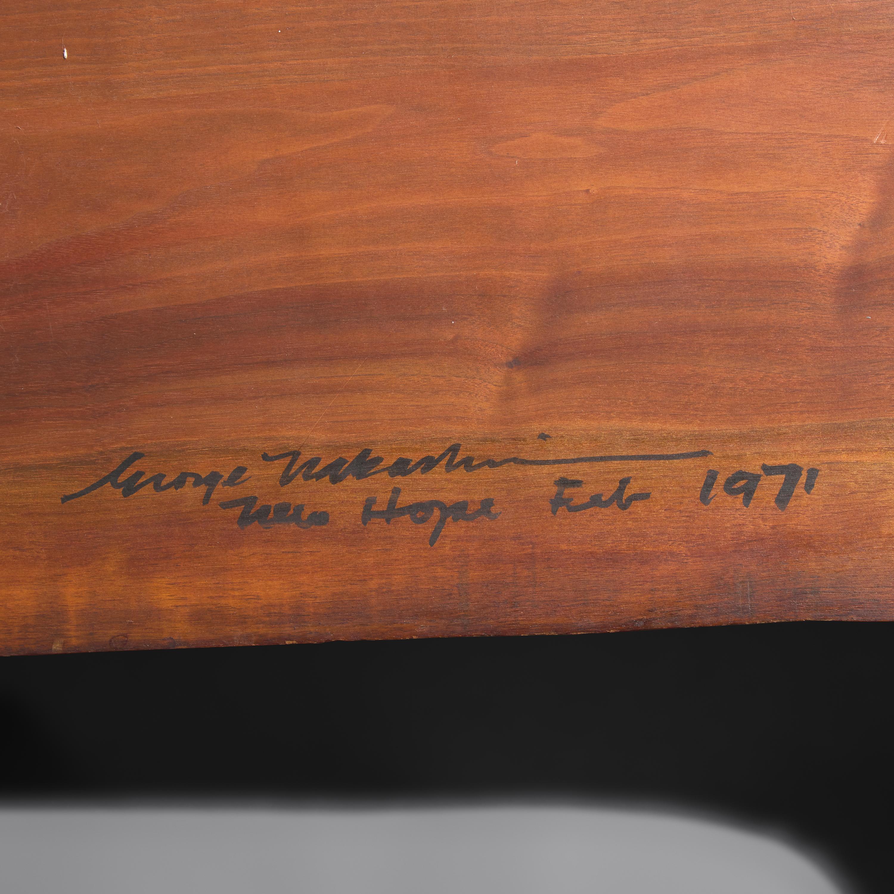 Conoid dining table with 4 butterfly joints, 1971
