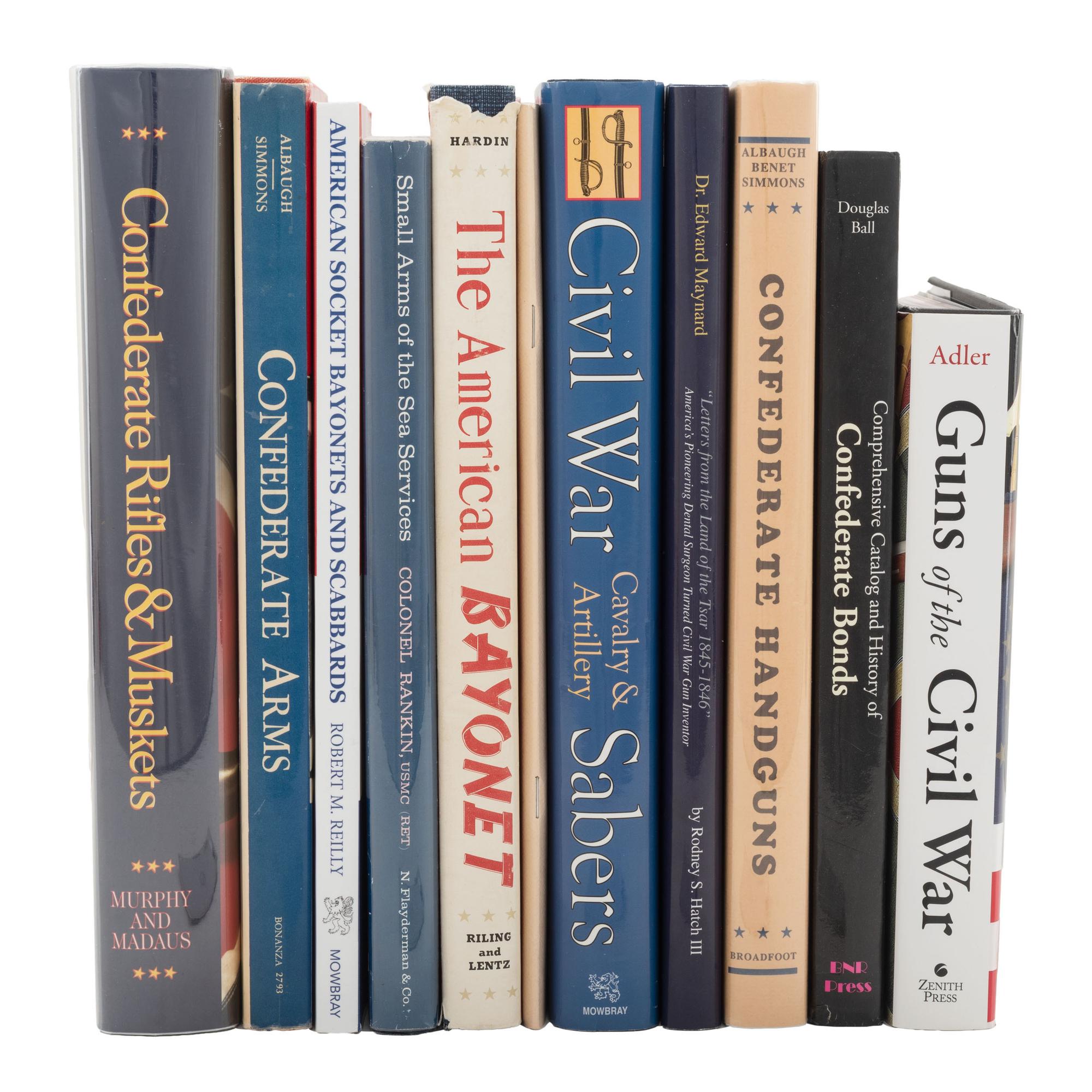 Group of 11 Arms & Military Reference Books, Including "Confederate Rifles & Muskets" & "Civil War Cavalry & Artillery Sabers"