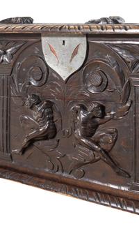 A Renaissance Revival Carved Walnut Chest