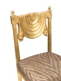 An Italian Neoclassical Style Giltwood Side Chair