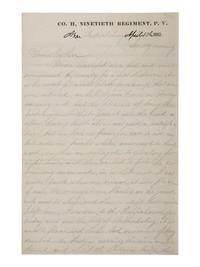[CIVIL WAR]. Archive related to Albert Campbell Johnston and Nathaniel Dillhorn, 90th Pennsylvania Volunteers, incl. letter detailing the Battle of Cedar Mountain.