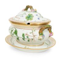 A Royal Copenhagen Flora Danica Large Porcelain Tureen and Underplate