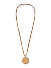 YELLOW GOLD AND COIN PENDANT/NECKLACE