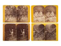 [NATIVE AMERICANS] -- [WESTERN AMERICANA]. HILLERS, John Karl. (1843-1925), photographer. A group of 10 Powell Expedition stereoviews, incl. Native American subjects and landscapes.