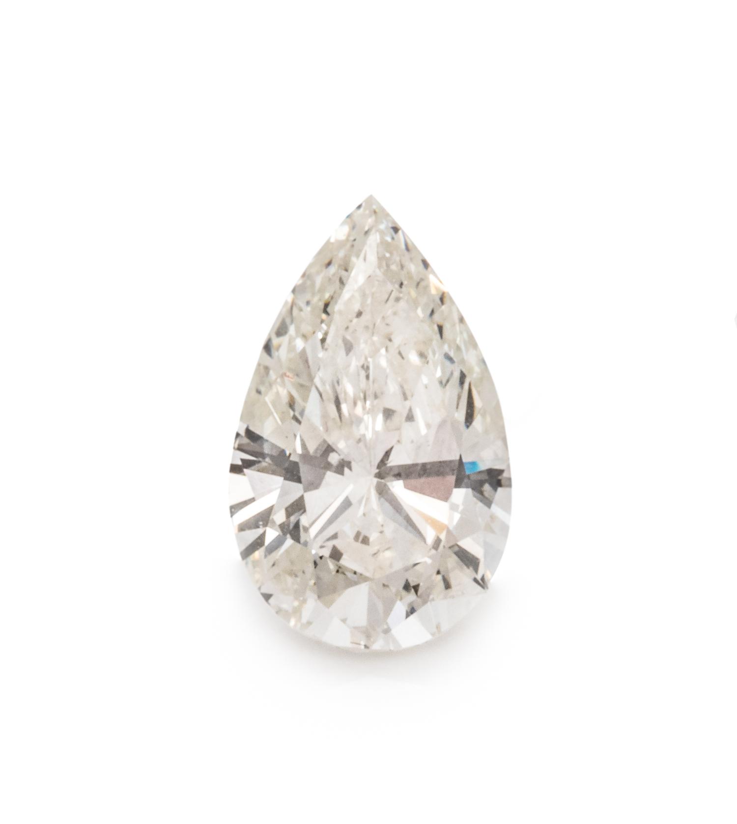 A 3.12 Carat Pear Shape Diamond,