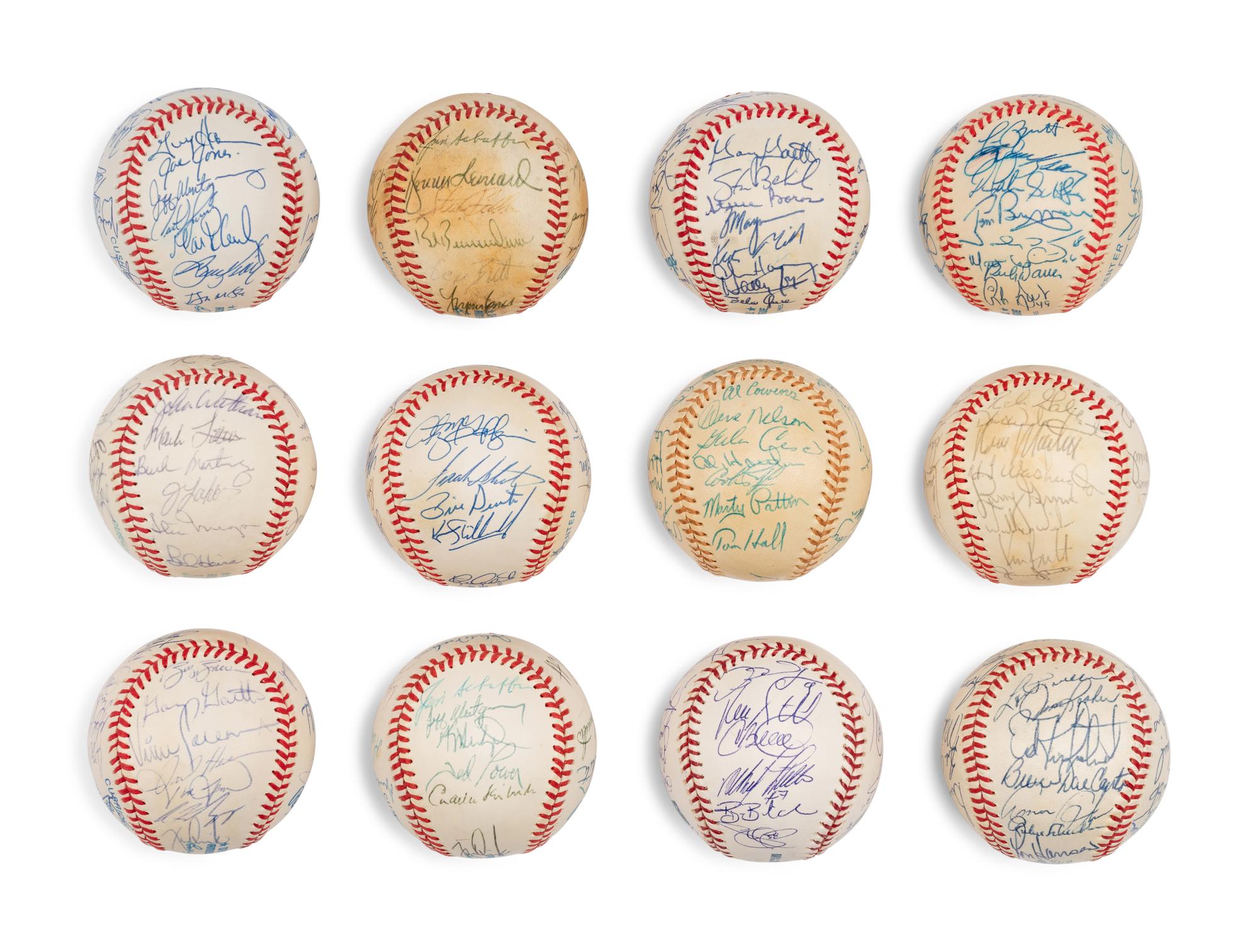 A Large Group of Assorted 1970s-2000s Kansas City Royals Team Signed Autograph Baseballs