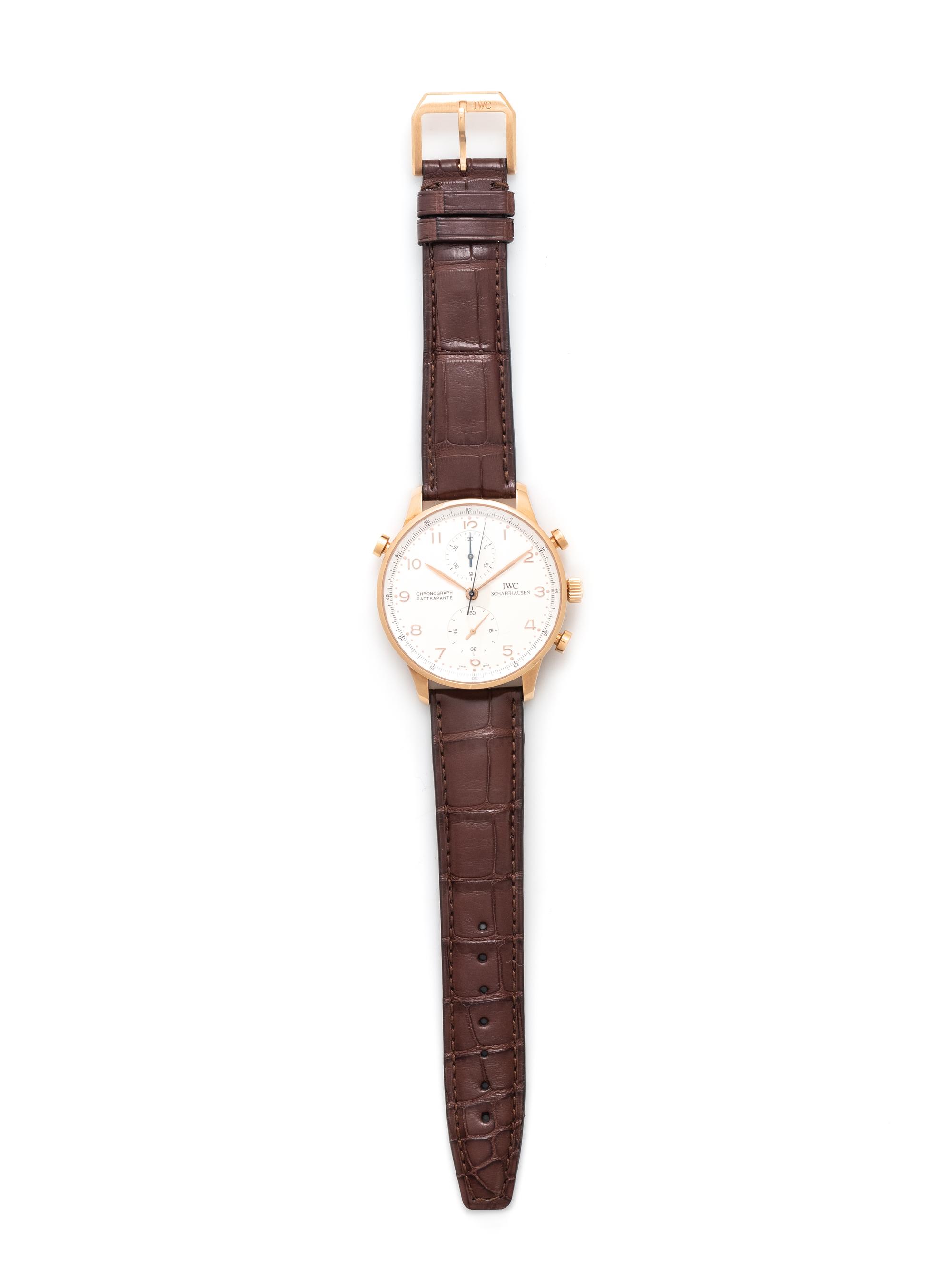 IWC, REF. 3712 18K ROSE GOLD 'PORTUGIESER' SPLIT-SECOND CHRONOGRAPH WATCH