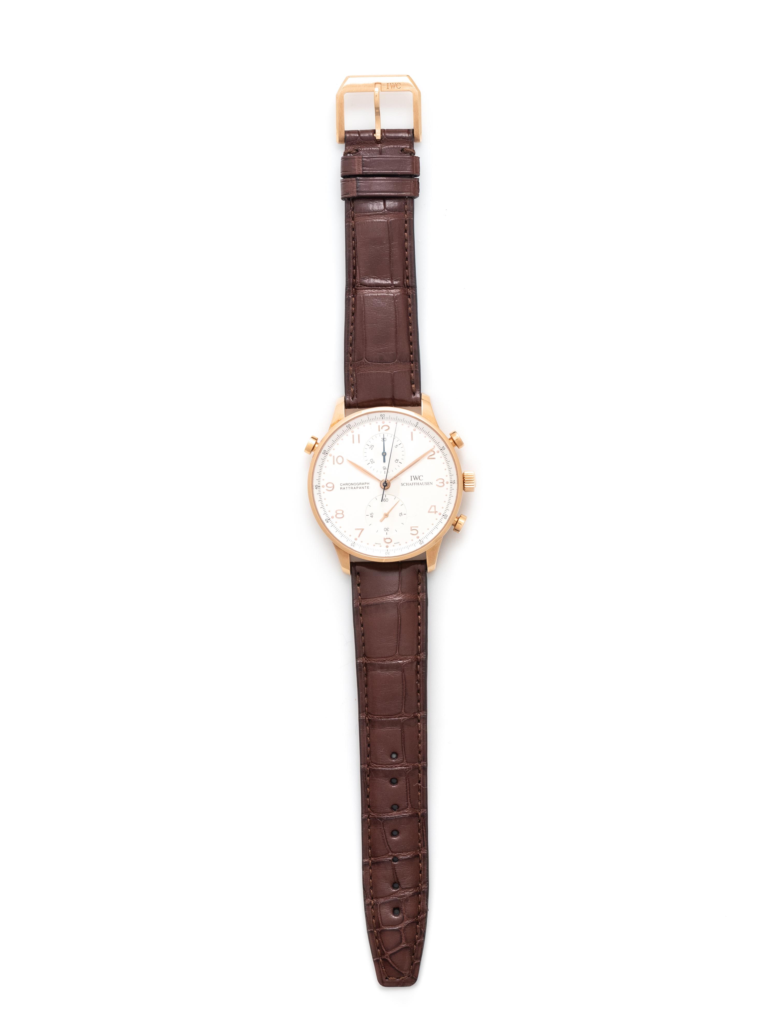 IWC, REF. 3712 18K ROSE GOLD 'PORTUGIESER' SPLIT-SECOND CHRONOGRAPH WATCH