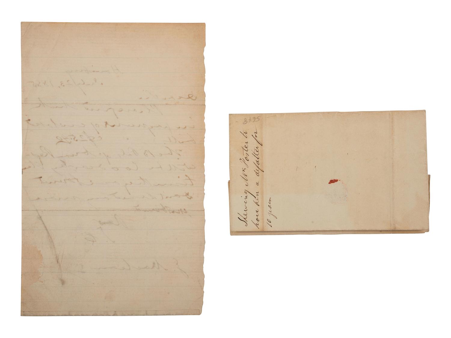 [POLITICS]. 3 letters signed by John FREMONT, Simon CAMERON, and Edwin STANTON.