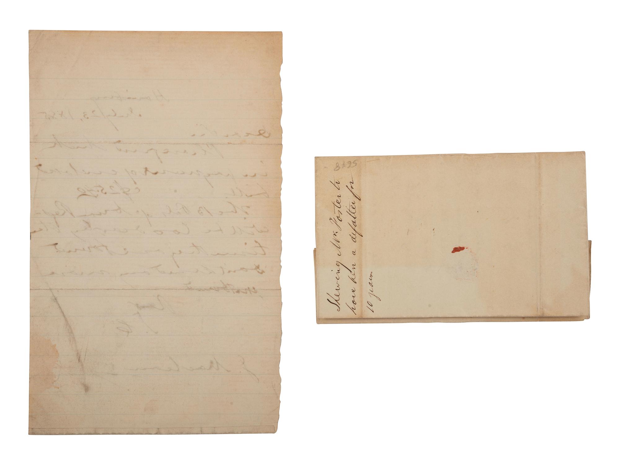 [POLITICS]. 3 letters signed by John FREMONT, Simon CAMERON, and Edwin STANTON.
