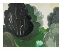 A group of three paintings ( Le pique-nique , Le paon , and Devant le port )